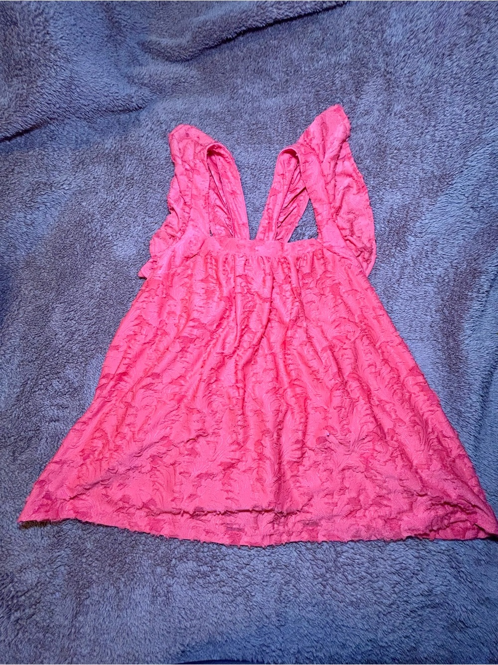 LC Lauren Conrad Hot Pink Ruffled Tank Top